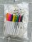 30 Pcs DIY Easter Eggs with 8 Pens, White Plastic Easter Eggs with Ribbon Rope, Paintable Fake Hanging Egg Ornaments Crafts for Kids